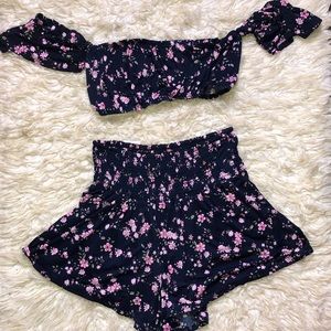 Fashion Nova Navy 2 Piece Set.